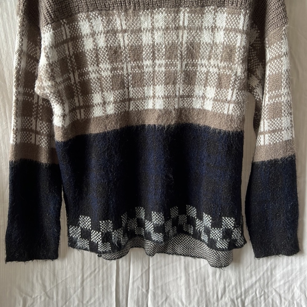 Multiple Patterns And Colors Mock Turtleneck Swea… - image 2